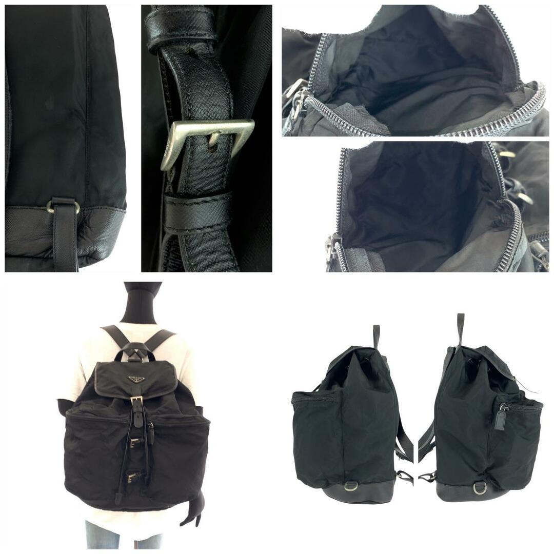 PRADA - 美品 PRADA プラダ テスート ブラック 黒 シルバー金具 PRADA - 美品 PRADA プラダ テスート ブラック 黒 シルバー金具