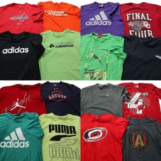 古着卸 まとめ売り スポーツブランドMIX 半袖Tシャツ 16枚セット (メンズ L ) アディダス ジョーダン 中古 古着 NA0935(その他)