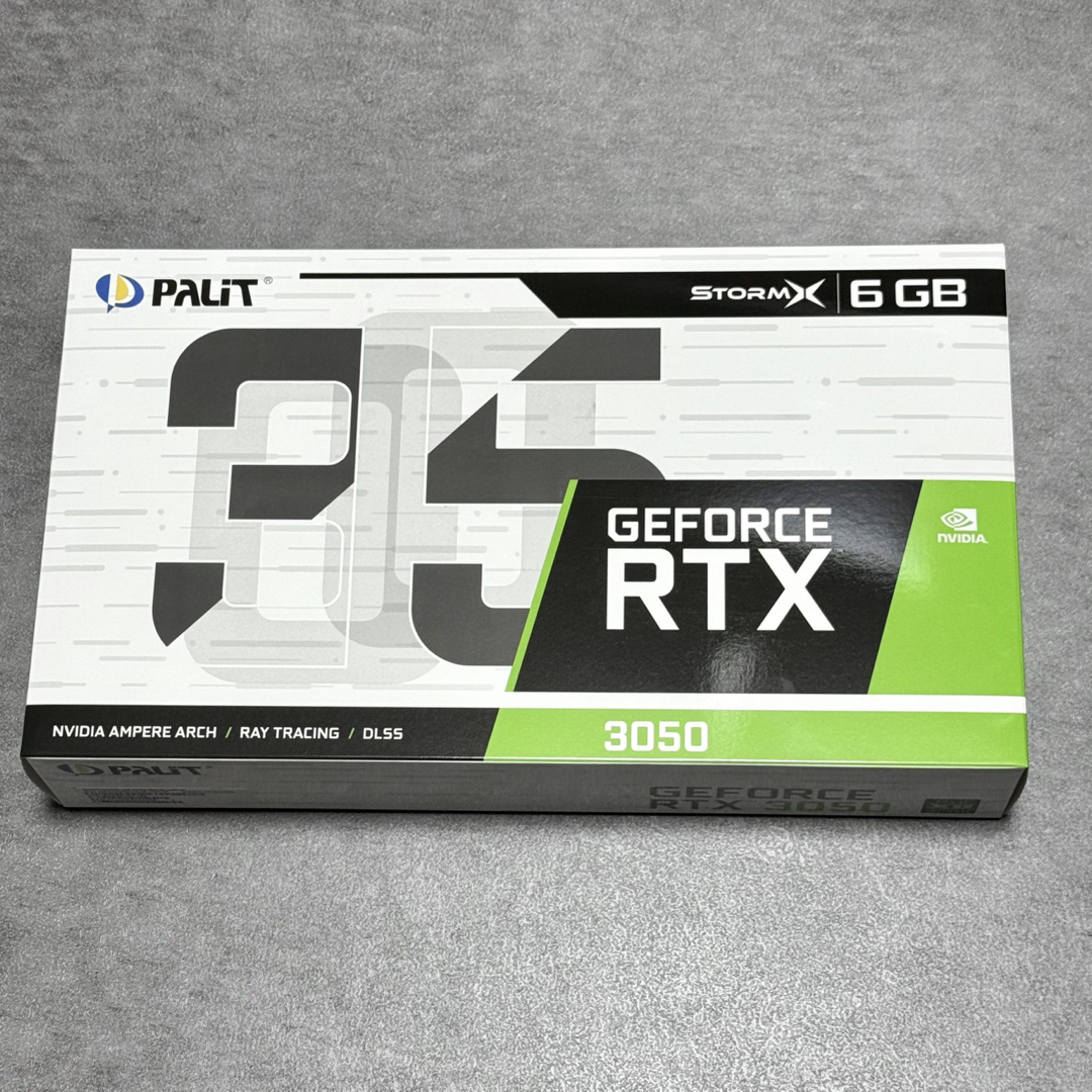 NVIDIA(エヌビディア)の【新品未開封】Palit GeForce RTX 3050 StormX 6GB スマホ/家電/カメラのPC/タブレット(PCパーツ)の商品写真