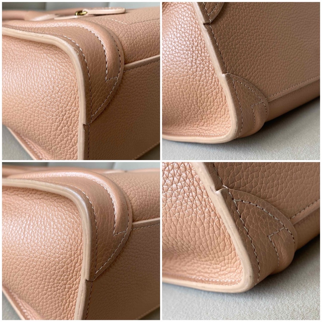 CELINE - CELINE セリーヌ ラゲージ ナノショッパー ベージュの CELINE - CELINE セリーヌ ラゲージ ナノショッパー ベージュの