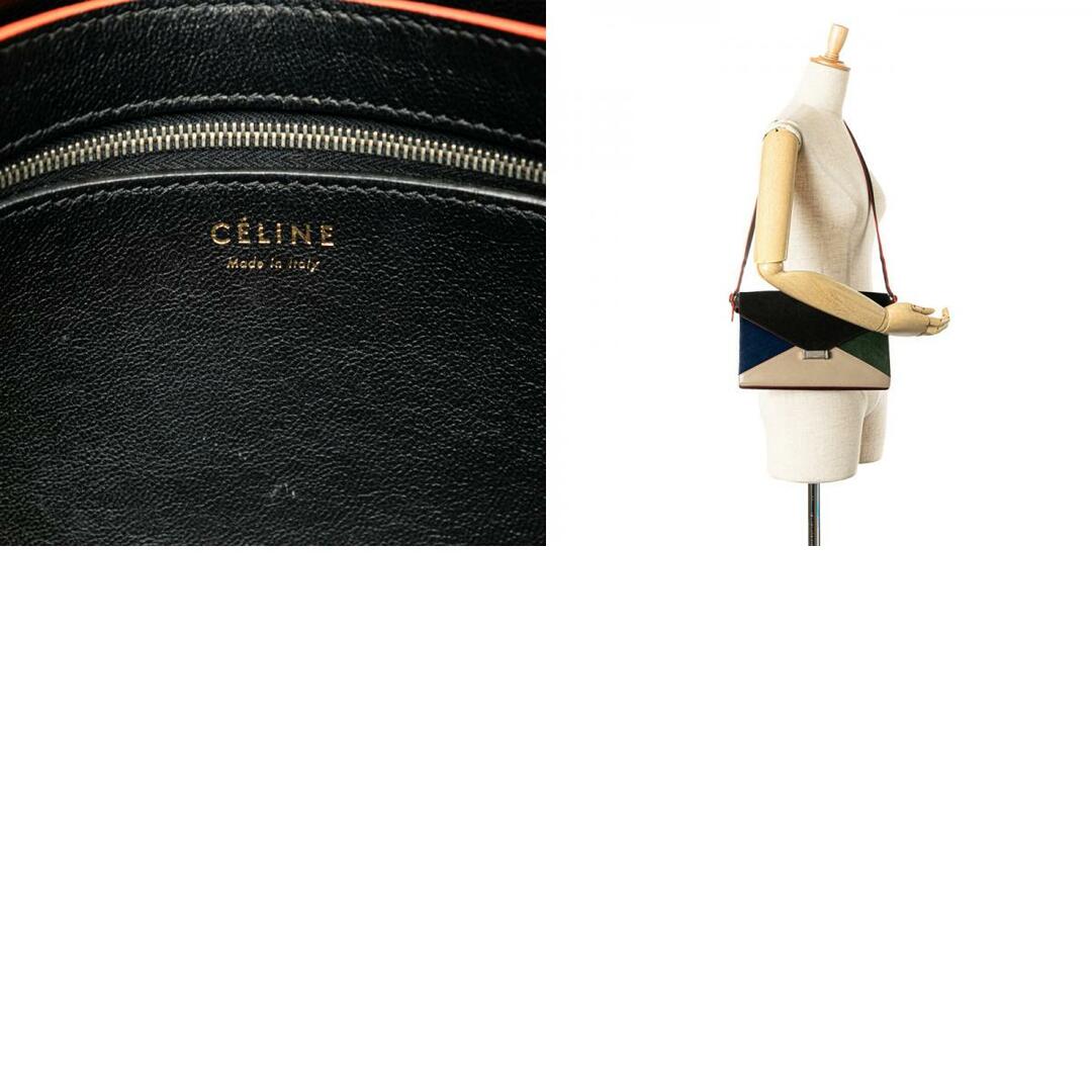 CELINE - セリーヌ ロゴ ショルダーバッグ レザー スエード CELINE - セリーヌ ロゴ ショルダーバッグ レザー スエード