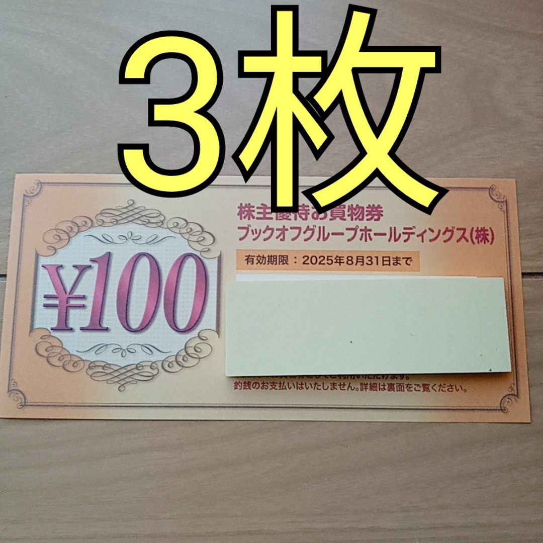 25年8月 BOOKOFF 株主優待 300円分 ブックオフ チケットの優待券/割引券(ショッピング)の商品写真