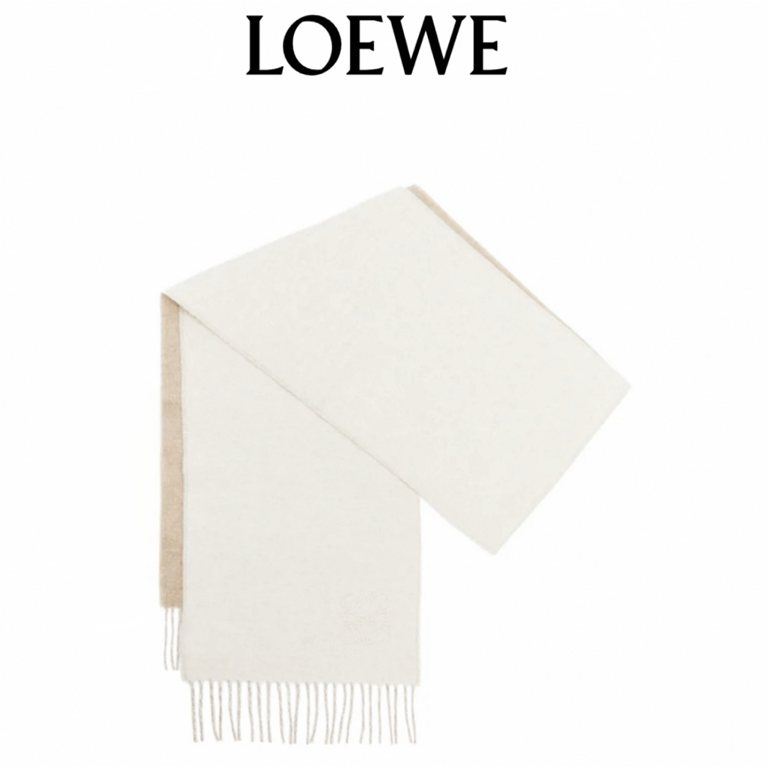 LOEWE - LOEWE バイカラー スカーフ(ウール&カシミヤ)の通販 LOEWE - LOEWE バイカラー スカーフ(ウール&カシミヤ)の通販