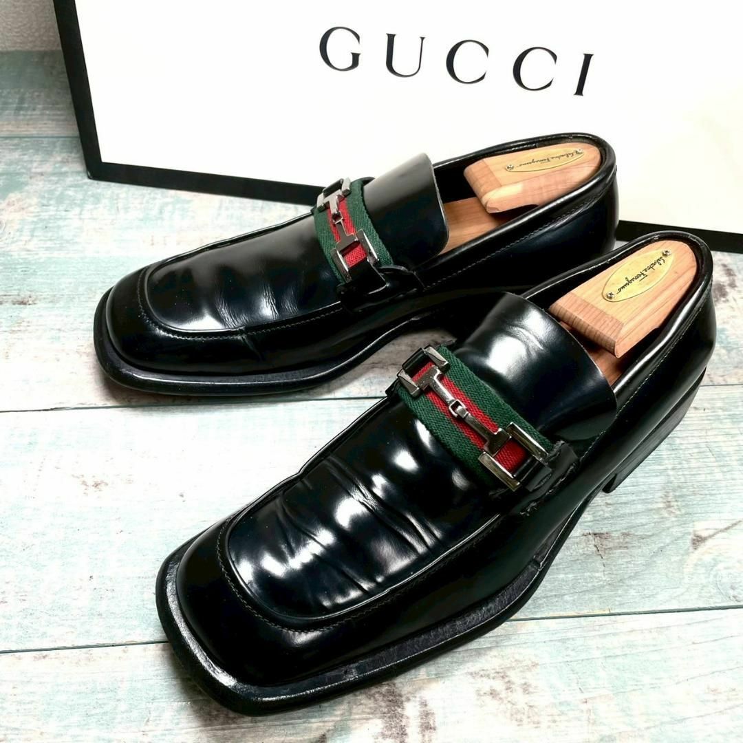 GUCCI - 超美品 GUCCI 名作 ホース ビットローファー シェリー GUCCI - 超美品 GUCCI 名作 ホース ビットローファー シェリー