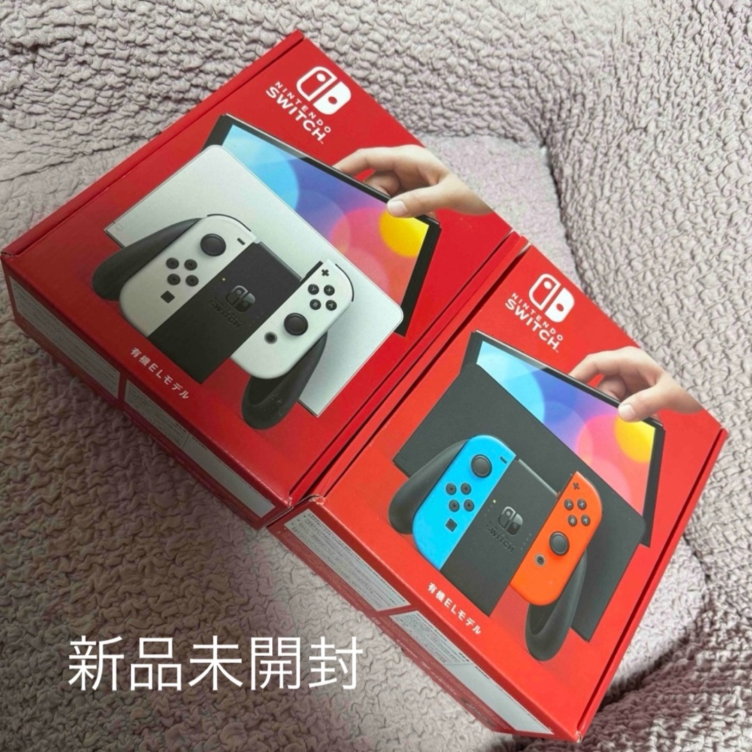 Nintendo Switch(ニンテンドースイッチ)のNintendo Switch 有機ELモデル 二台セット エンタメ/ホビーのゲームソフト/ゲーム機本体(家庭用ゲーム機本体)の商品写真
