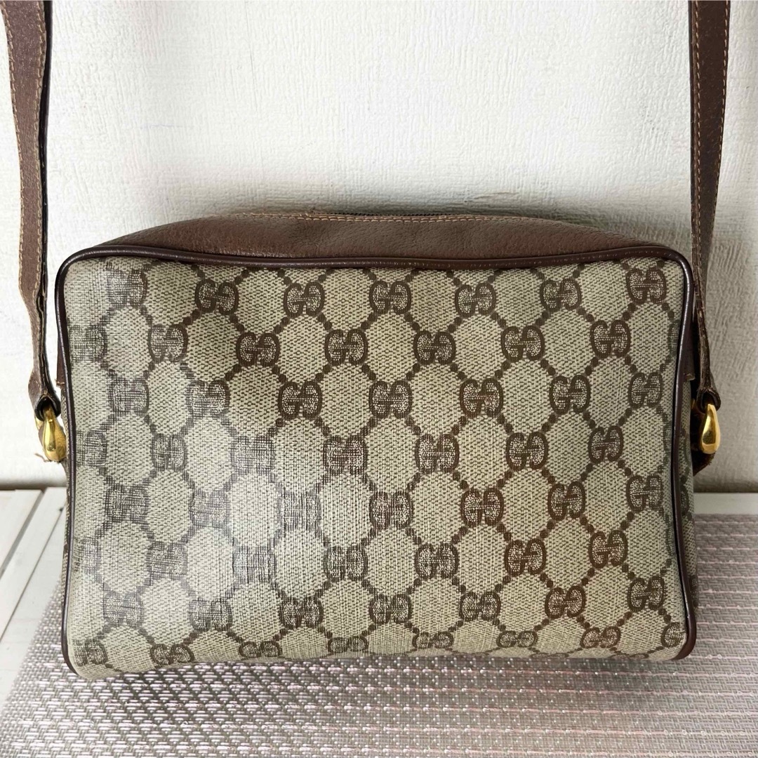 GUCCI - 20 グッチ GG 総柄 レザー ショルダーバッグ シェリー GUCCI - 20 グッチ GG 総柄 レザー ショルダーバッグ シェリー