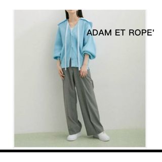 Adam et Rope' - アダムエロペ リブコクーンZIPカーディガン