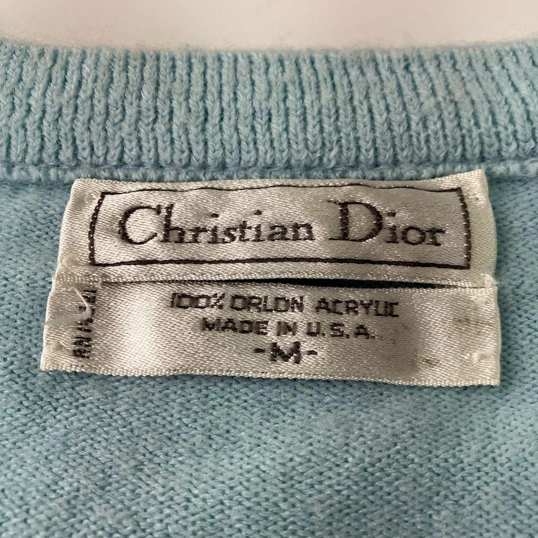 注目ブランド Christian Dior - USA製 Dior Vネック ニット セーター M トップス