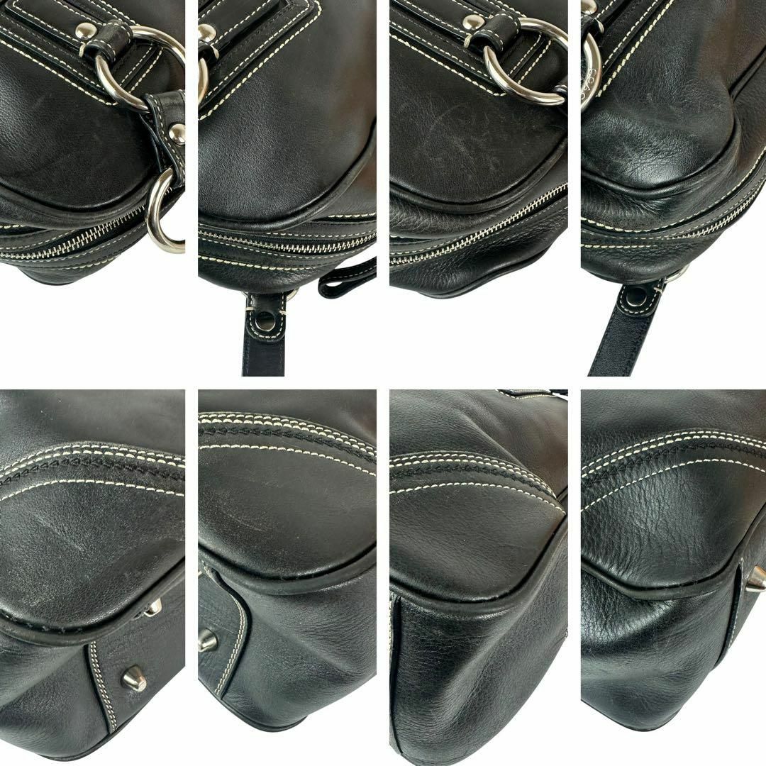 割引クーポン - COACH 【美品】コーチ 10581 黒 ブラック レザー トートバッグ バッグ