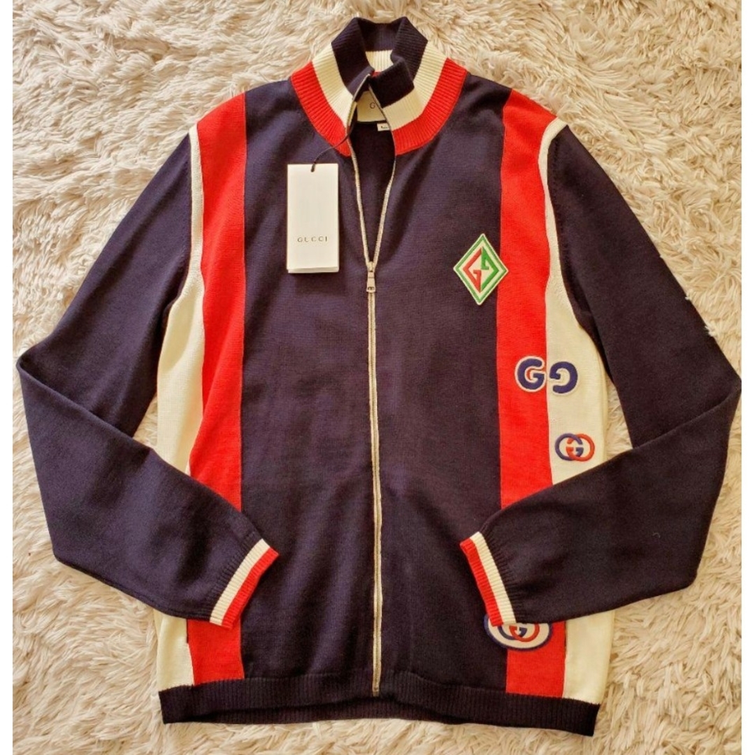 GUCCI - ☆タグ付☆極美品☆GUCCI☆ロゴニット/カーディガン GUCCI - ☆タグ付☆極美品☆GUCCI☆ロゴニット/カーディガン