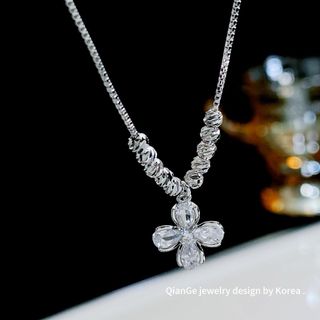 ジルコニア クローバー ネックレス088(ネックレス)