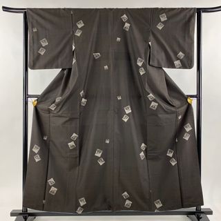 紬 身丈157cm 裄丈63.5cm 正絹 名品 【中古】(着物)