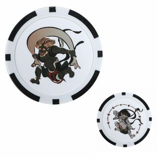 面白 ゴルフ マーカー 裏表 両面デザイン 40mm おもしろ カジノチップ風 (その他)