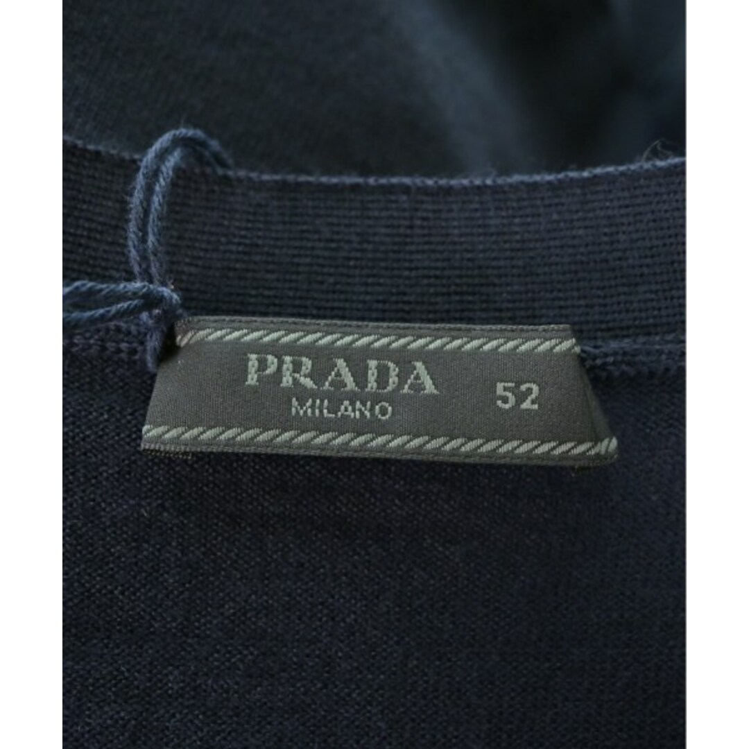 PRADA - PRADA プラダ カーディガン 52(XXL位) 紺 【古着 PRADA - PRADA プラダ カーディガン 52(XXL位) 紺 【古着
