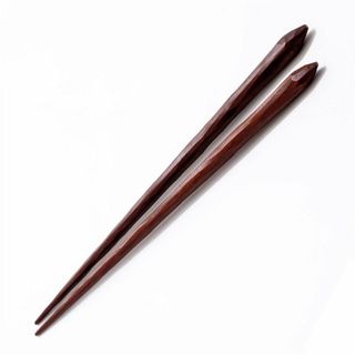 ＜大江戸唐木箸＞▼手彫り紫檀 使い心地箸 (◆１膳 中サイズ：21.5cm)(テーブル用品)