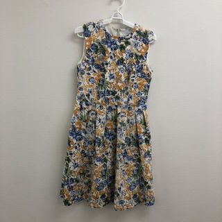 【美品】【ReynSpoorer】レインスプーナー　白　ホワイト　M　ワンピース　半袖　ノースリーブ　レディース　花柄(その他)