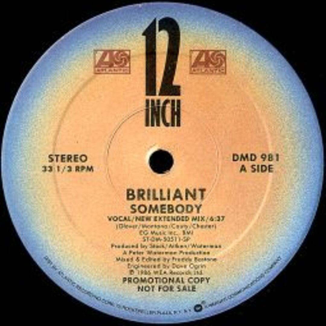 米12” Brilliant Somebody DMD981PROMO Atlantic /00250 エンタメ/ホビーのエンタメ その他(その他)の商品写真