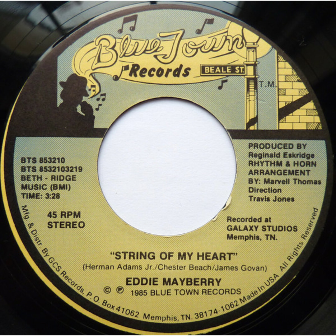 米7" Eddie Mayberry String Of My Heart BTSB53210 Blue Town Records /00080 エンタメ/ホビーのエンタメ その他(その他)の商品写真