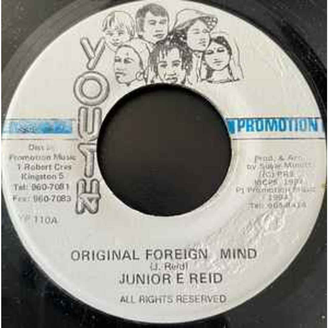 ジャマイカ7" Junior Reid Original Foreign Mind NONE Youth Promotion /00080 エンタメ/ホビーのエンタメ その他(その他)の商品写真