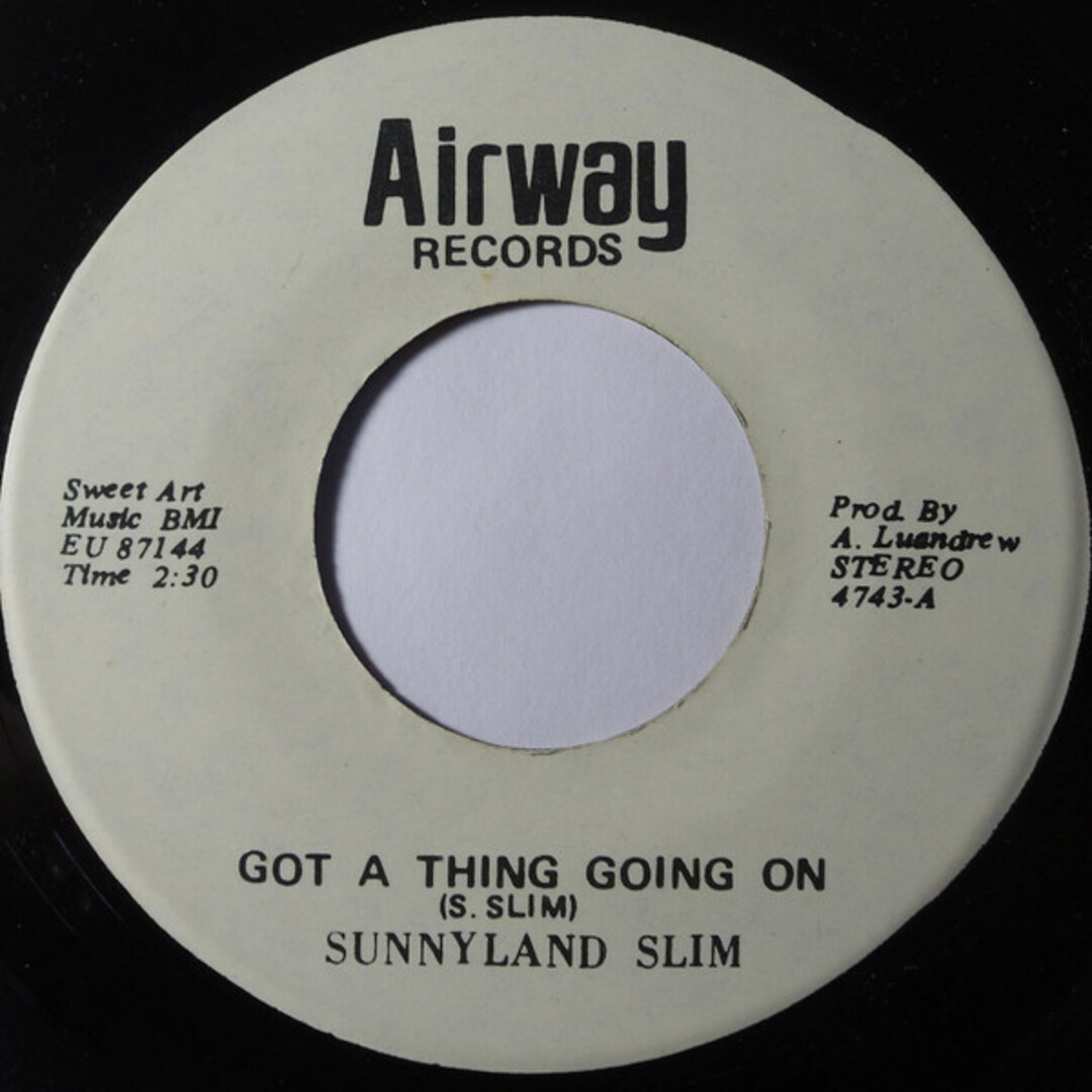 米7" Sunnyland Slim Got A Thing Going On 4743 Airway Records /00080 エンタメ/ホビーのエンタメ その他(その他)の商品写真