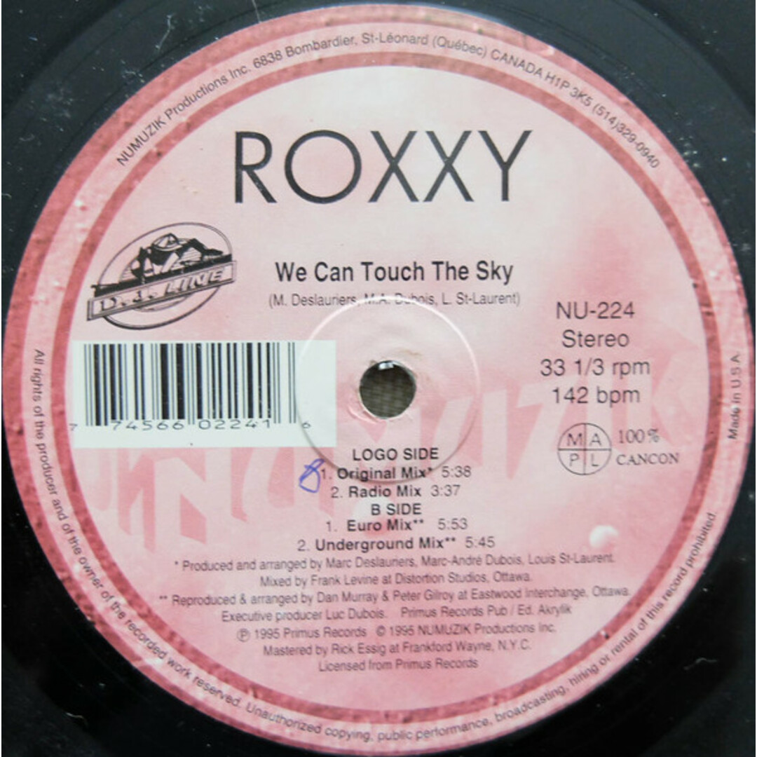 加12" Roxxy We Can Touch The Sky NU224 Numuzik Inc. /00250 エンタメ/ホビーのエンタメ その他(その他)の商品写真