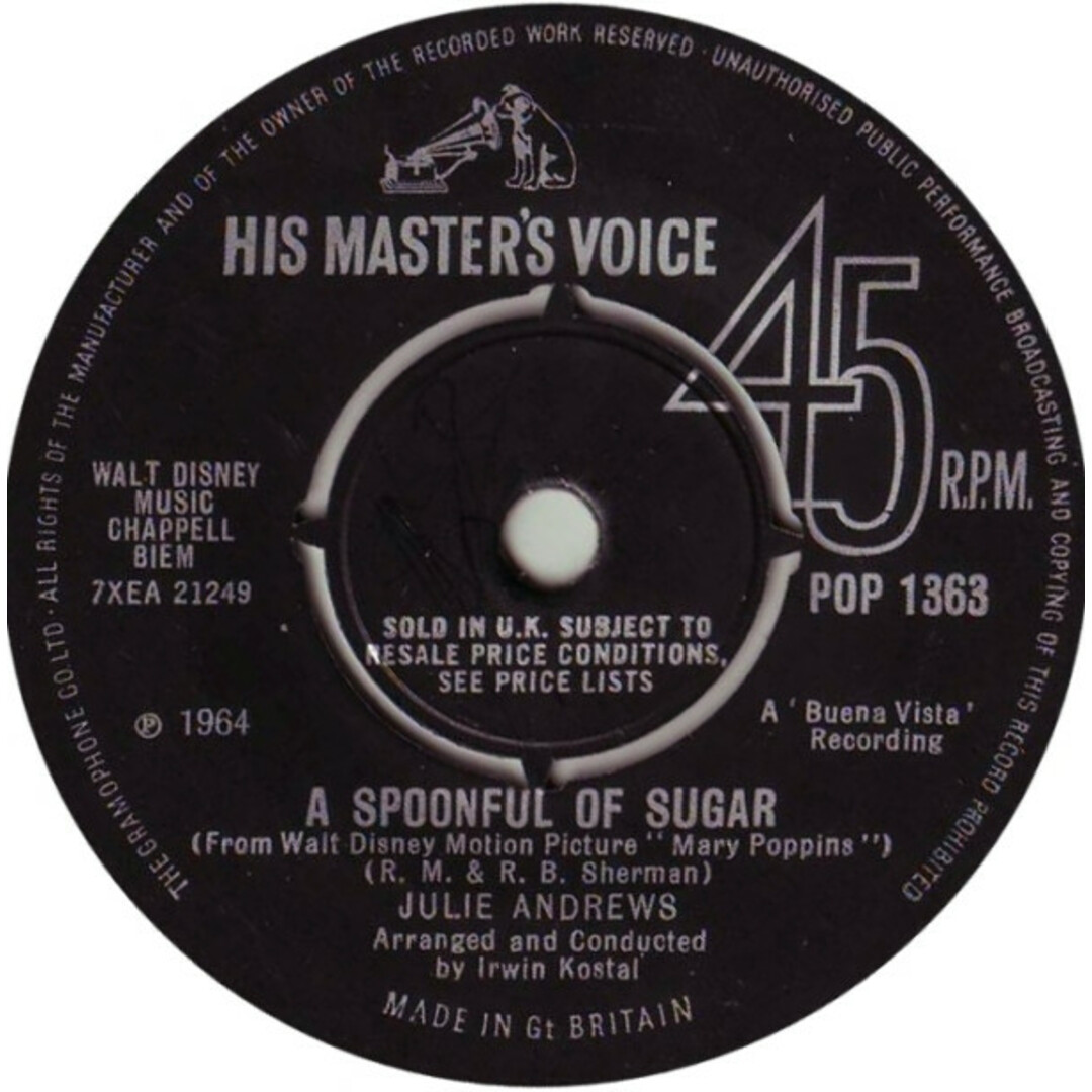 英7” Julie Andrews / Julie Andrews : Dick Van Dyke : Karen Dotrice : Matthew Garber A Spoonful Of Sugar / Chim Chim Cheree /00080 エンタメ/ホビーのエンタメ その他(その他)の商品写真