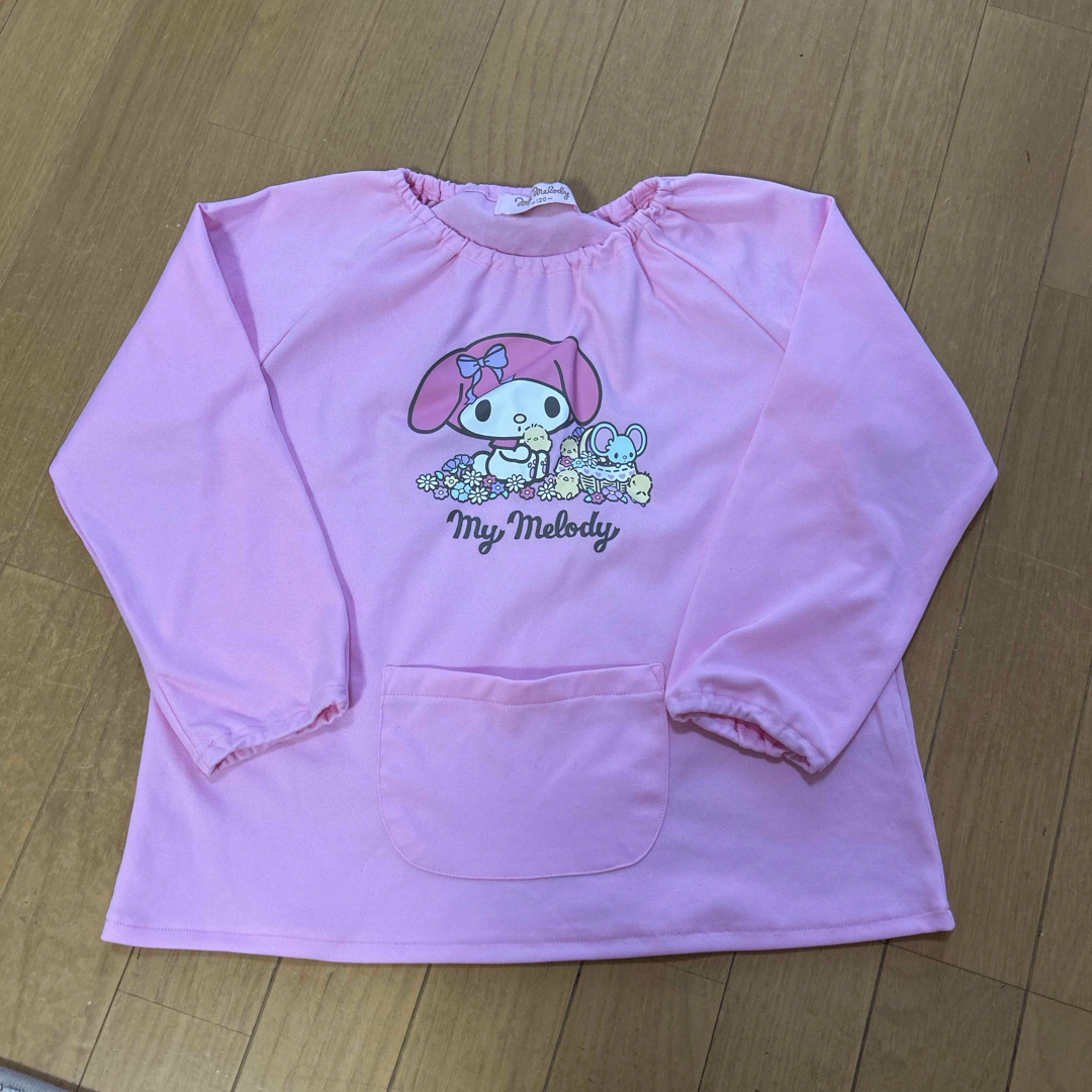 マイメロ 長袖スモック 120cm キッズ/ベビー/マタニティのキッズ服女の子用(90cm~)(その他)の商品写真