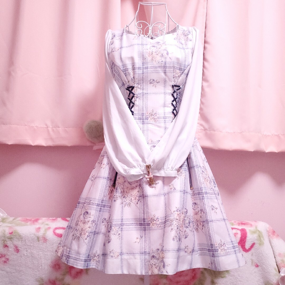 LIZ LISA - ☆ リズリサ LIZLISA チェック ローズ柄 ワンピース LIZ LISA - ☆ リズリサ LIZLISA チェック ローズ柄 ワンピース