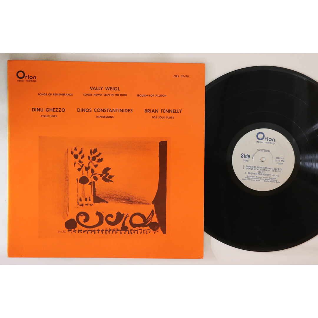 人気ブランドを 輸入LP /00260 RECORDINGS MASTER ORION ORS81410 Weigl Vally Weigl Vally その他