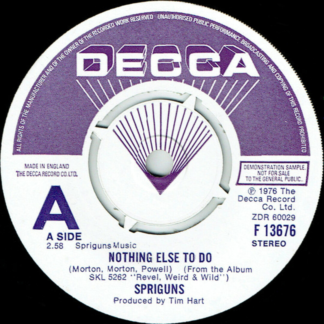 英7” Spriguns Nothing Else To Do F13676 Decca /00080 エンタメ/ホビーのエンタメ その他(その他)の商品写真