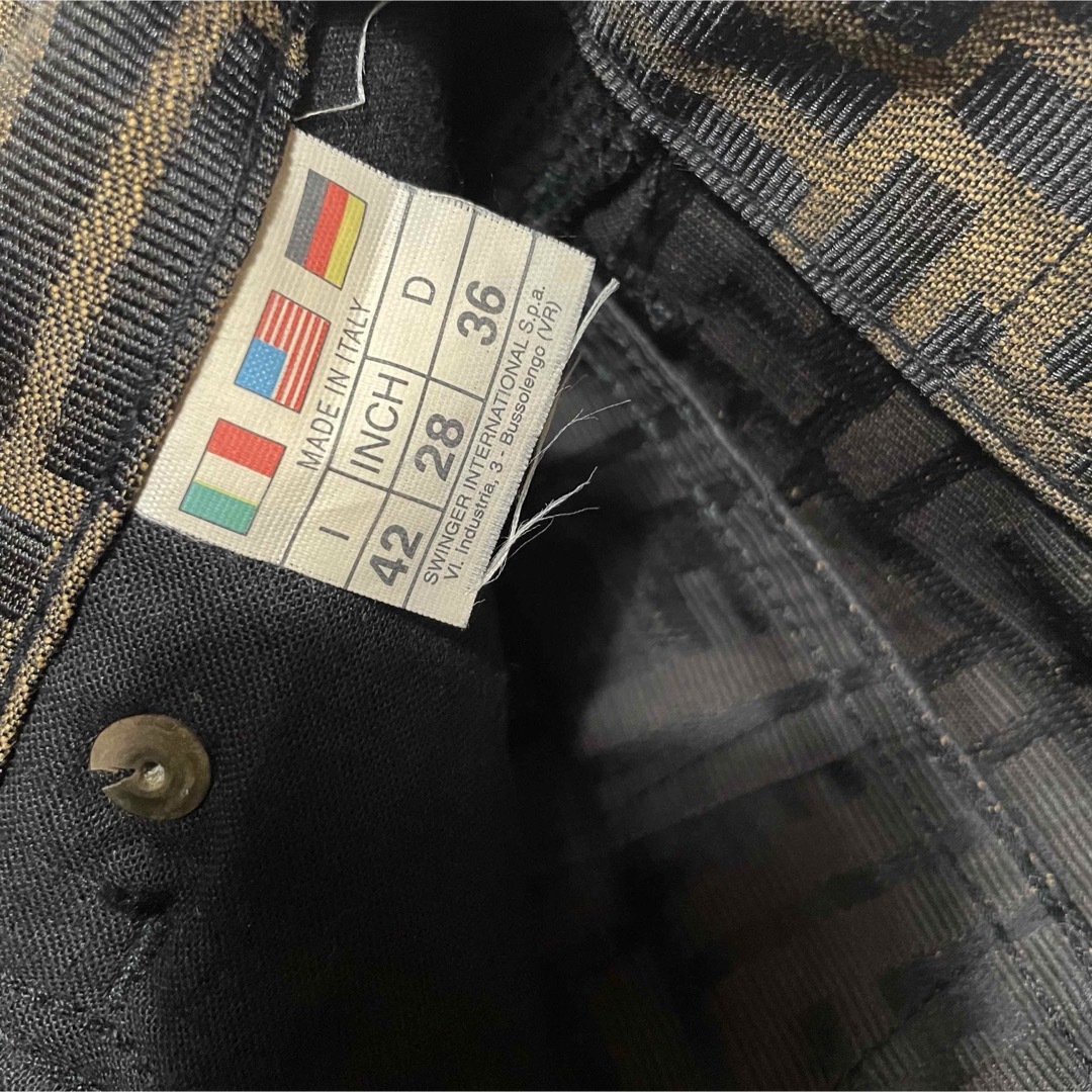FENDI フレアパンツ 34インチ ロゴパターン