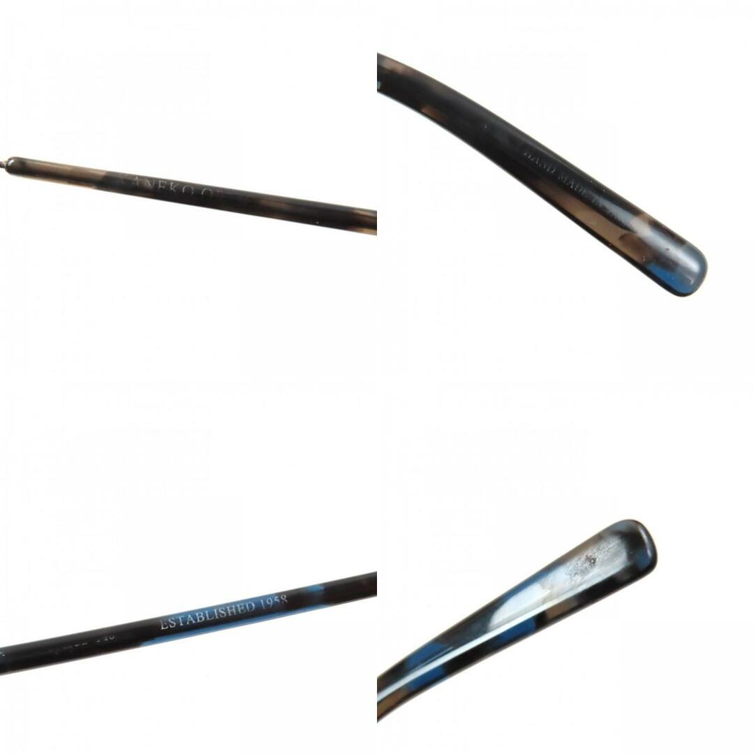 美品▼金子眼鏡 カネコガンキョウ KANEKO-OPTICAL カネコオプチカル 跳ね上げモデル マーブル柄 メガネ 眼鏡 アイウェア ネイビー 度入り メンズ メンズのファッション小物(サングラス/メガネ)の商品写真