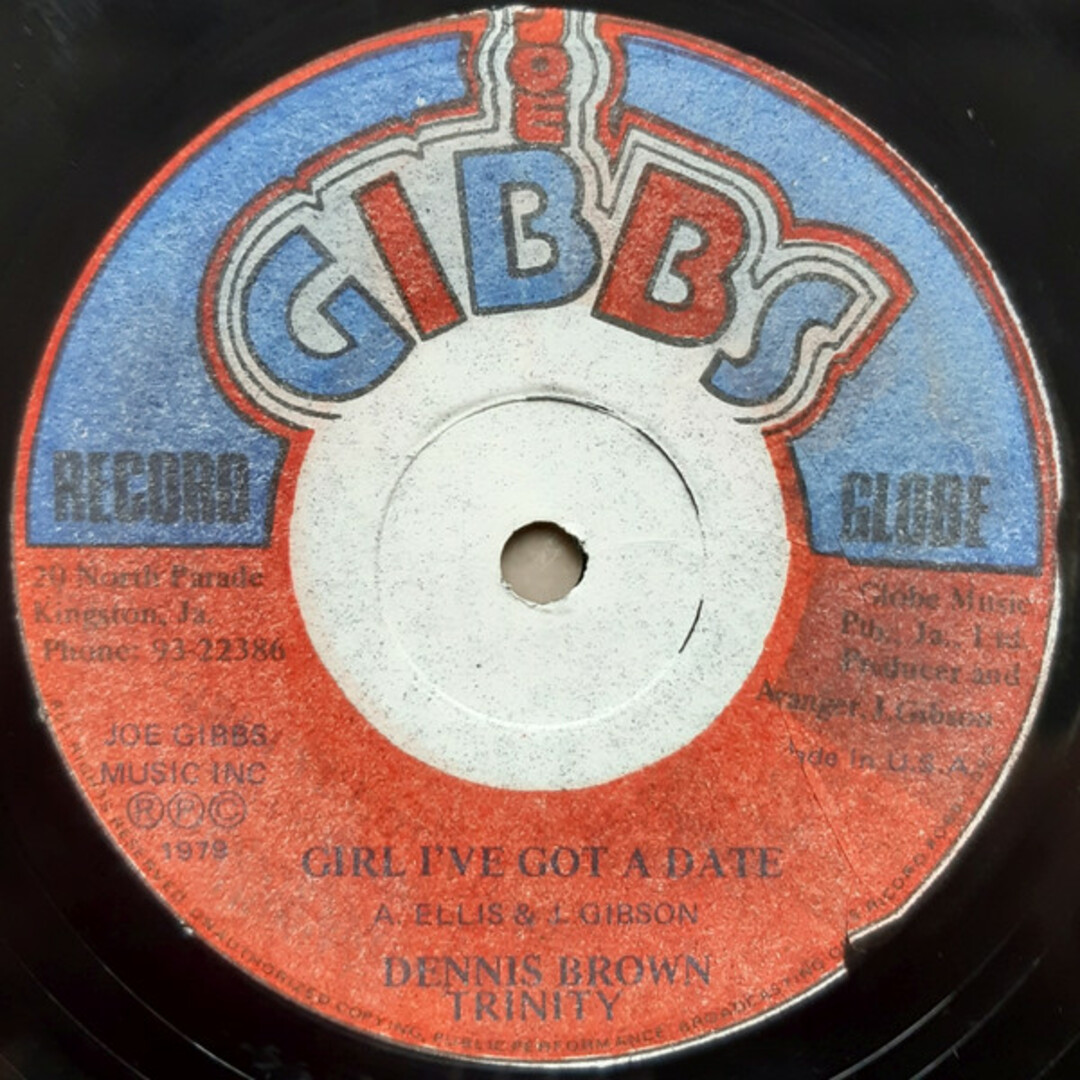 米12" Dennis Brown, Trinity / Joe Gibbs & The Professionals Girl Ive Got A Date / Blind Date JGMD8036 Joe Gibbs Record /00250 エンタメ/ホビーのエンタメ その他(その他)の商品写真