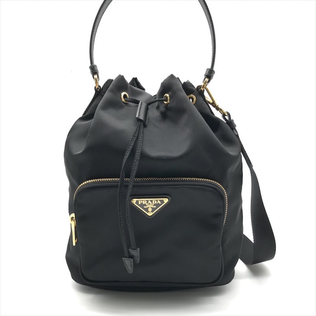 PRADA - 未使用保管品 PRADA プラダ 三角ロゴプレート ナイロン PRADA - 未使用保管品 PRADA プラダ 三角ロゴプレート ナイロン