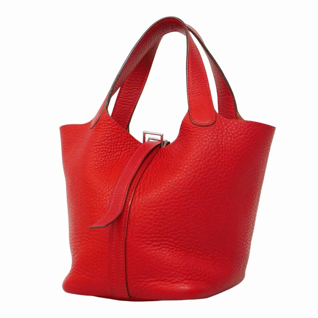HERMES - ★最終価格【5dd6098】エルメス ハンドバッグ ピコタンPM トリヨンクレマンス ルージュヴィフ シルバー金具 □I刻印【中古】レディース