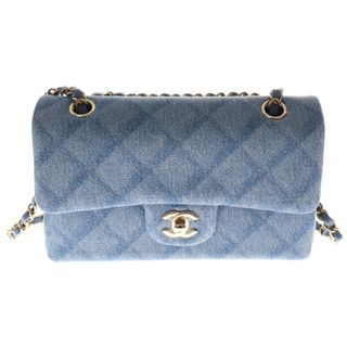 シャネル(CHANEL)のCHANEL シャネル マトラッセ25 ターンロック ダブルフラップ ショルダーバッグ ブルー(ショルダーバッグ)