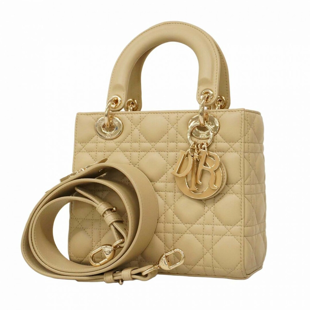 Christian Dior - ★最終価格★SALE【5dd6190】クリスチャンディオール ハンドバッグ カナージュ レディディオール レザー ベージュ シャンパンゴールド金具【中古】レディース