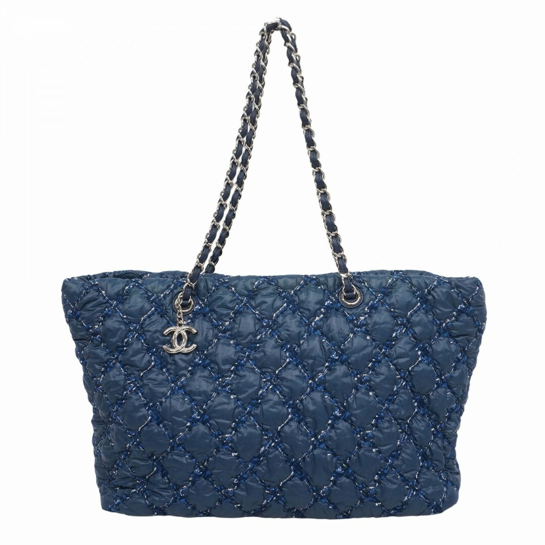 CHANEL - ★最終価格【5dd6195】シャネル ショルダーバッグ マトラッセ チェーンショルダー パリビザンス ナイロン ブルー シルバー金具【中古】レディース