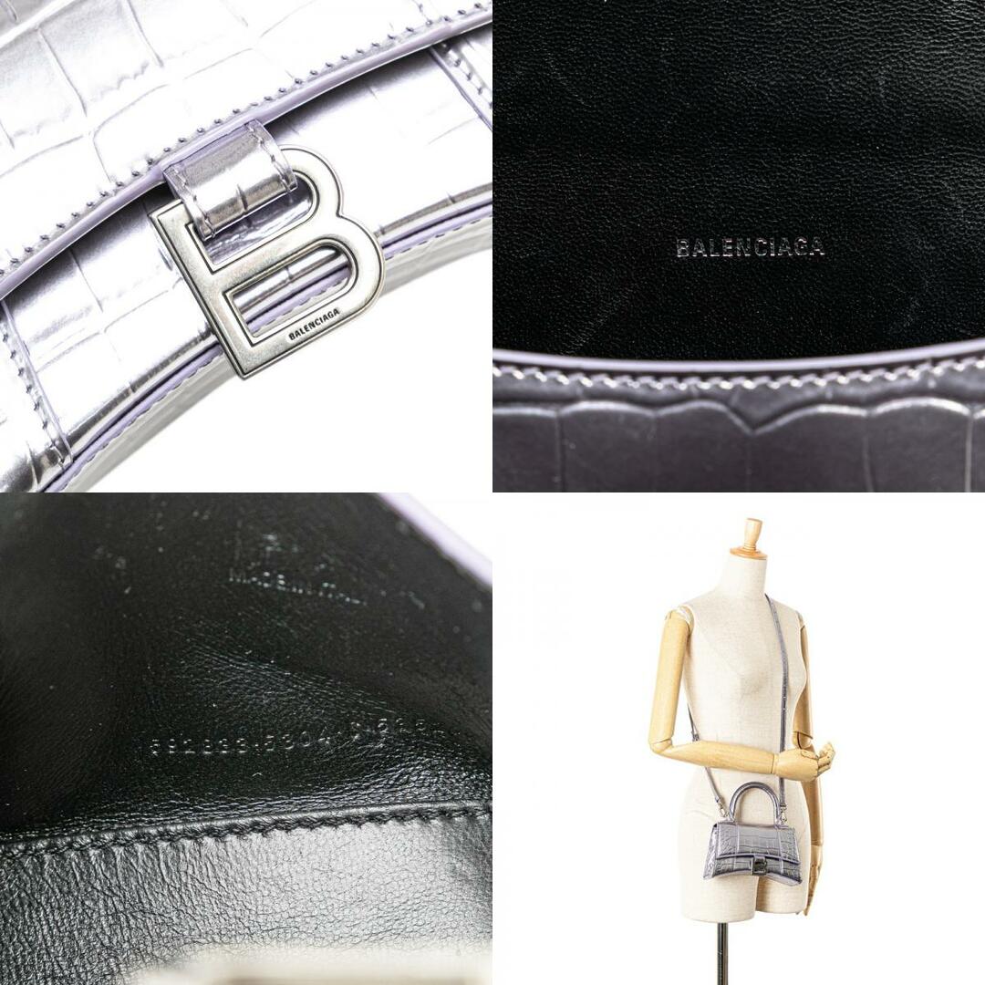 BALENCIAGA - バレンシアガ アワーグラス ミニ クロコ型押し BALENCIAGA - バレンシアガ アワーグラス ミニ クロコ型押し