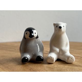 【新品】ペンギンとシロクマの置物(置物)