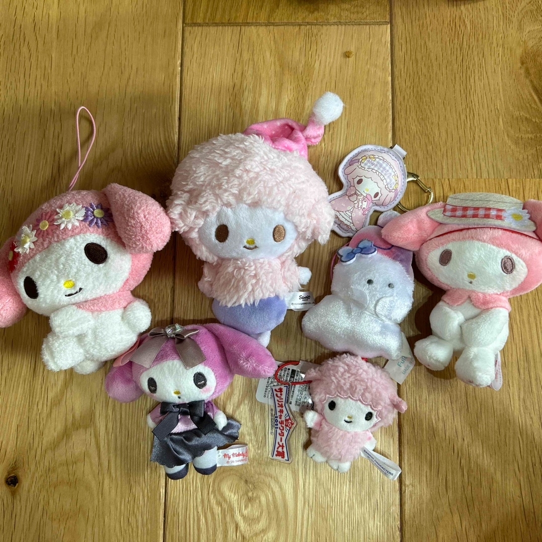 マイメロディ(マイメロディ)のサンリオ マイメロ*ピアノちゃん マスコット ぬいぐるみ エンタメ/ホビーのおもちゃ/ぬいぐるみ(ぬいぐるみ)の商品写真