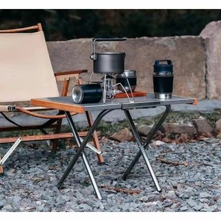 CHANODUGOUTDOOR ステンレステーブル 焚火テーブル 焚き火テーブル(テーブル/チェア)
