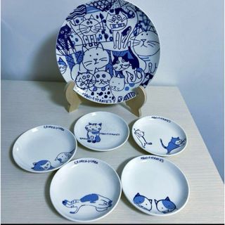 小畑仁 小畑柿右衛門 仁和窯(柿右衛門焼合資会社) 小皿 5枚の 小畑仁 小畑柿右衛門 仁和窯(柿右衛門焼合資会社) 小皿 5枚の
