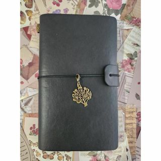 新品　日記　ノート　手帳　コラージュ　トラベラー旅行　メモ　ツリーブラック(ノート/メモ帳/ふせん)