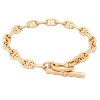 エルメス(HERMES)のエルメス HERMES シェーヌダンクルブレスレットTPM 24コマ ブレスレット アクセサリー K18PG（ピンクゴールド） レディース ゴールド系 【中古】(ブレスレット/バングル)