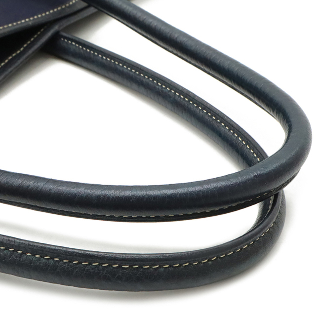 HERMES(エルメス)のHERMES エルメス ガーデンパーティPM トートバッグ ハンドバッグ トワルオフィシエ キャンバス レザー ネイビー 紺 シルバー金具 □I刻印 レディースのバッグ(トートバッグ)の商品写真