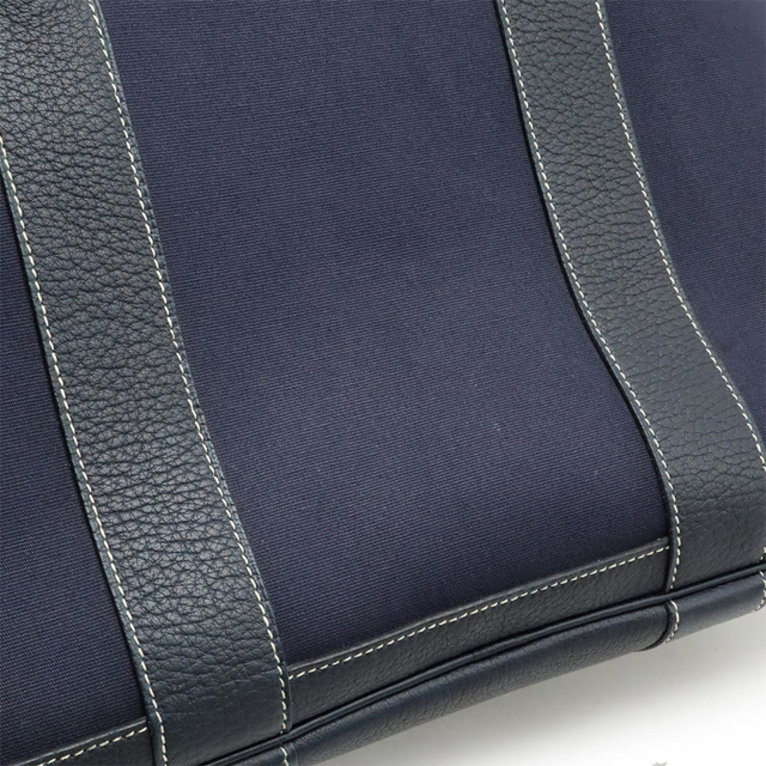 HERMES(エルメス)のHERMES エルメス ガーデンパーティPM トートバッグ ハンドバッグ トワルオフィシエ キャンバス レザー ネイビー 紺 シルバー金具 □I刻印 レディースのバッグ(トートバッグ)の商品写真