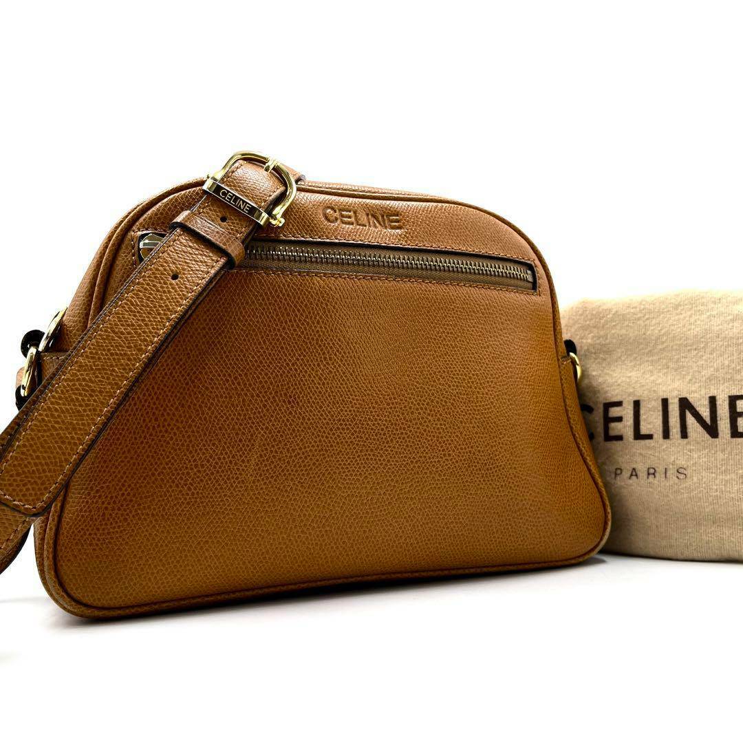 CELINE - CELINE オールドセリーヌ ショルダーバッグ ロゴ型押し CELINE - CELINE オールドセリーヌ ショルダーバッグ ロゴ型押し