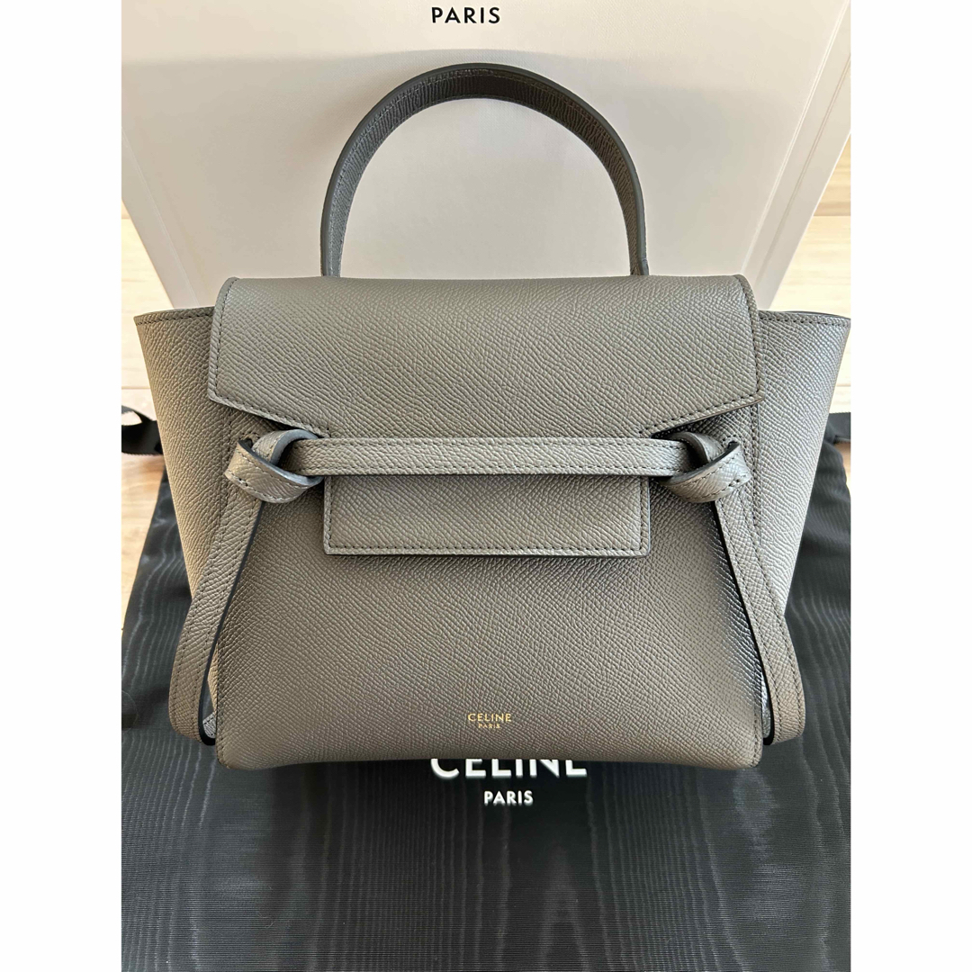 CELINE - CELINEベルトバッグナノ グレーの通販 by もも's shop CELINE - CELINEベルトバッグナノ グレーの通販 by もも's shop