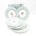 美品 ROYAL ALBERT ロイヤルアルバート エンチャントメント 中皿 6枚 セット 18cmプレート ケーキ デザート 英国 SU12050T2